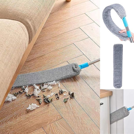 Emcgicc Retractable Gap Dust Cleaner, Microfiber Hand Duster, Under Fridge & Appliance Duster, Telescopic Dust Brush for Wet and Dry, Cleaning Tools for Home Bedroom Kitchen (1PCS)
