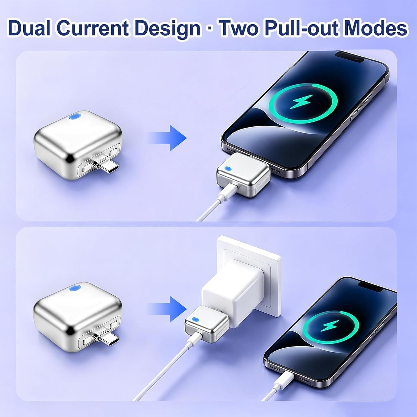 Smart Charger mini Adapter with Auto Power disconnector | Light Weight | for Android, iOS, Tablet etc.