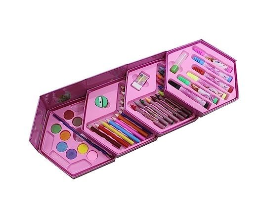 Colors Box Color Pencil,Crayons, Water Color, Sketch Pens Set Of 46 Pieces (Color & Design For Kids) Art Colour Kit Colours Box,, Ink_Multicolor