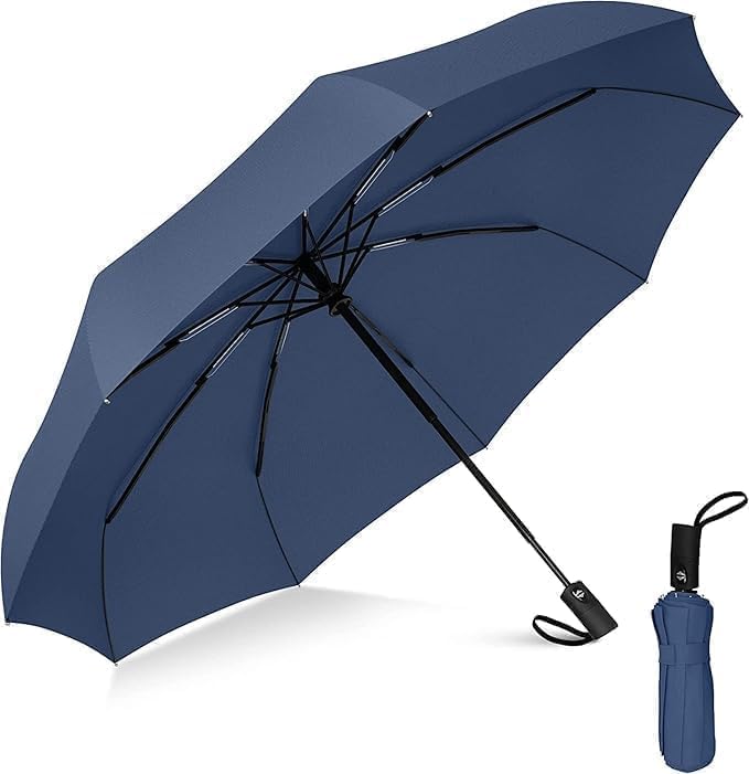 UV Umbrella for Sun & Rain – Auto Open/Close | Windproof | Travel-Friendly 3-Fold Design | SPF 50+ Coated | Big Canopy, Easy to Carry