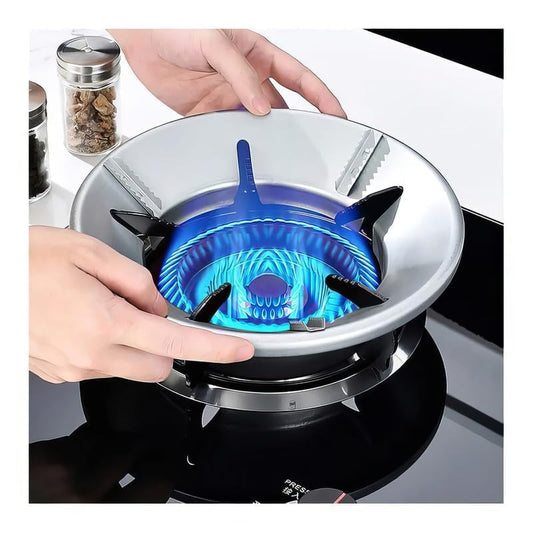 Gas Saver Burner Stand | Burner Stand | Gas Saver Jali | Windproof Gas Saver Stand | Gas Saving Ring | Gas Saver Round Burner Stand, Suitable For All Gas Stove (Dark Silvery, 1)
