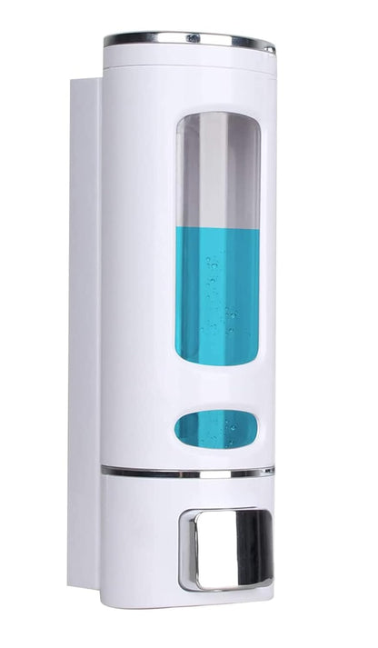Wall Mounted Soap Shampoo Conditioner Handwash Gel Liquid Soap Sanitizer Dispenser for Bathroom Basin Kitchen Sinks (400 Ml, White)