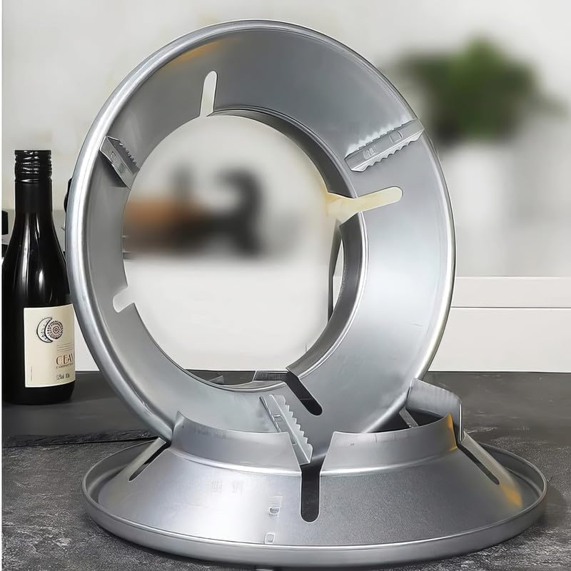 Gas Saver Burner Stand | Burner Stand | Gas Saver Jali | Windproof Gas Saver Stand | Gas Saving Ring | Gas Saver Round Burner Stand, Suitable For All Gas Stove (Dark Silvery, 1)