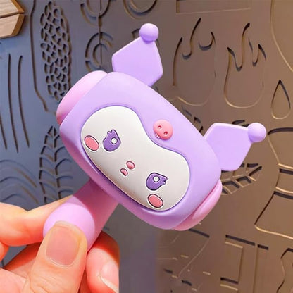 Cute Cartoon Hammer Keychain With Sound For Kids, Shake Left Right Musical Beep Hammer Toy, Soft Grip Cartoon Handheld Sensory Keychain For Babies & Toddlers