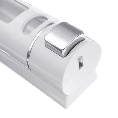 Wall Mounted Soap Shampoo Conditioner Handwash Gel Liquid Soap Sanitizer Dispenser for Bathroom Basin Kitchen Sinks (400 Ml, White)
