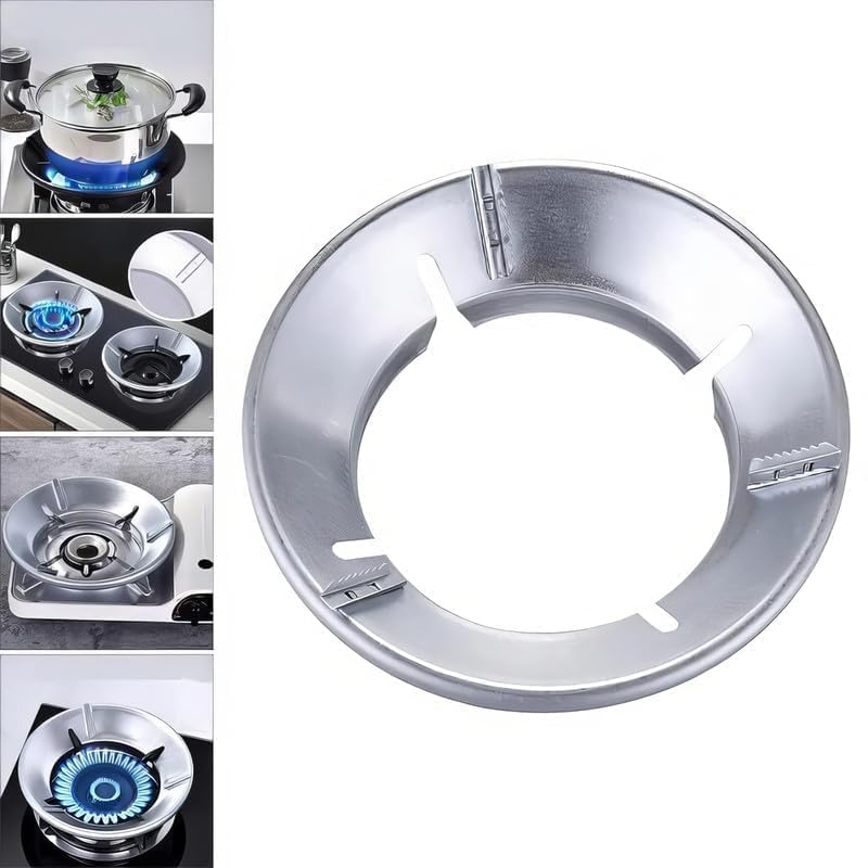 Gas Saver Burner Stand | Burner Stand | Gas Saver Jali | Windproof Gas Saver Stand | Gas Saving Ring | Gas Saver Round Burner Stand, Suitable For All Gas Stove (Dark Silvery, 1)