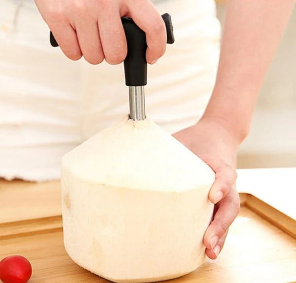Coconut Opener Tool – Stainless Steel & Easy Grip | Quickslice