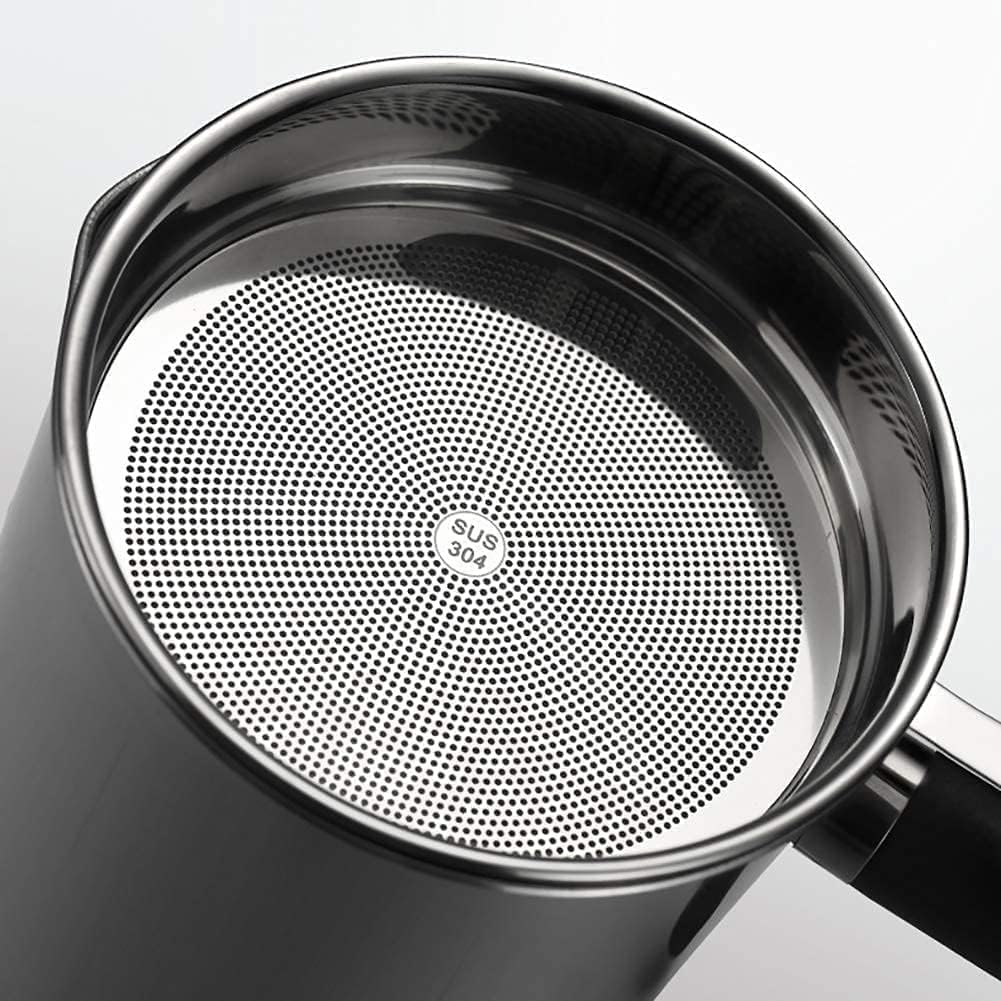 Oil Strainer Pot Grease Can - Stainless Steel Cooking Grease Container, Reuse Oil Storage (Best Oil Shaver) Can Container with Removable Filter Anti-Scalding Handheld, Lid for Cooking