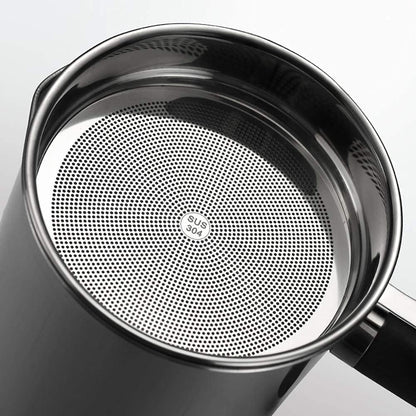 Oil Strainer Pot Grease Can - Stainless Steel Cooking Grease Container, Reuse Oil Storage (Best Oil Shaver) Can Container with Removable Filter Anti-Scalding Handheld, Lid for Cooking