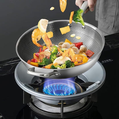 Gas Saver Burner Stand | Burner Stand | Gas Saver Jali | Windproof Gas Saver Stand | Gas Saving Ring | Gas Saver Round Burner Stand, Suitable For All Gas Stove (Dark Silvery, 1)