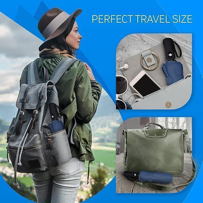 UV Umbrella for Sun & Rain – Auto Open/Close | Windproof | Travel-Friendly 3-Fold Design | SPF 50+ Coated | Big Canopy, Easy to Carry