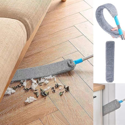 Emcgicc Retractable Gap Dust Cleaner, Microfiber Hand Duster, Under Fridge & Appliance Duster, Telescopic Dust Brush for Wet and Dry, Cleaning Tools for Home Bedroom Kitchen (1PCS)