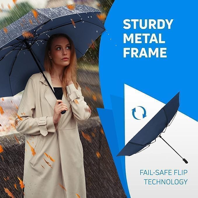 UV Umbrella for Sun & Rain – Auto Open/Close | Windproof | Travel-Friendly 3-Fold Design | SPF 50+ Coated | Big Canopy, Easy to Carry