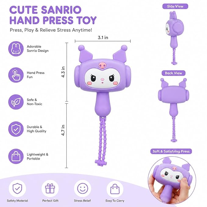 Cute Cartoon Hammer Keychain With Sound For Kids, Shake Left Right Musical Beep Hammer Toy, Soft Grip Cartoon Handheld Sensory Keychain For Babies & Toddlers