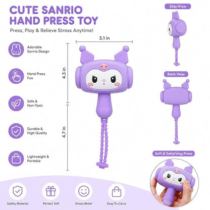 Cute Cartoon Hammer Keychain With Sound For Kids, Shake Left Right Musical Beep Hammer Toy, Soft Grip Cartoon Handheld Sensory Keychain For Babies & Toddlers