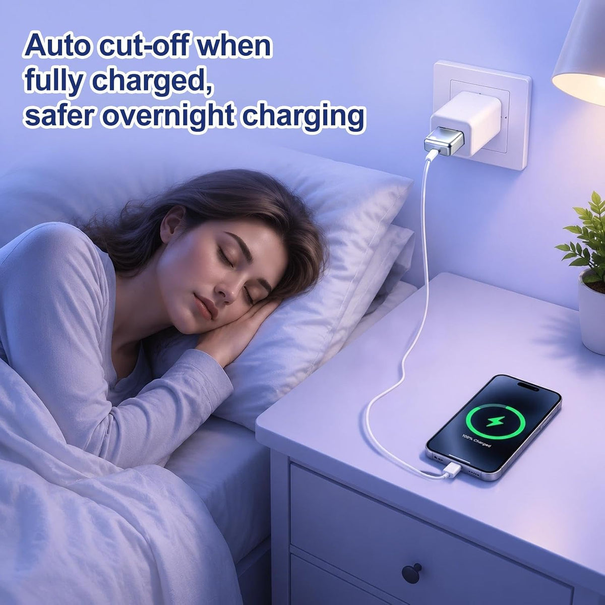 Smart Charger mini Adapter with Auto Power disconnector | Light Weight | for Android, iOS, Tablet etc.