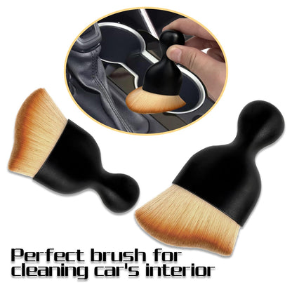 Car Interior Dust Brush,Auto Detailing Brushes,Soft Bristle Cleaning Brush,Car Detailing Brush Dusting Tool for Air Conditioner Vents, Leather,Leather,Scratch Free