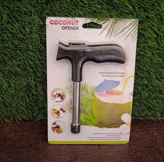 Coconut Opener Tool – Stainless Steel & Easy Grip | Quickslice